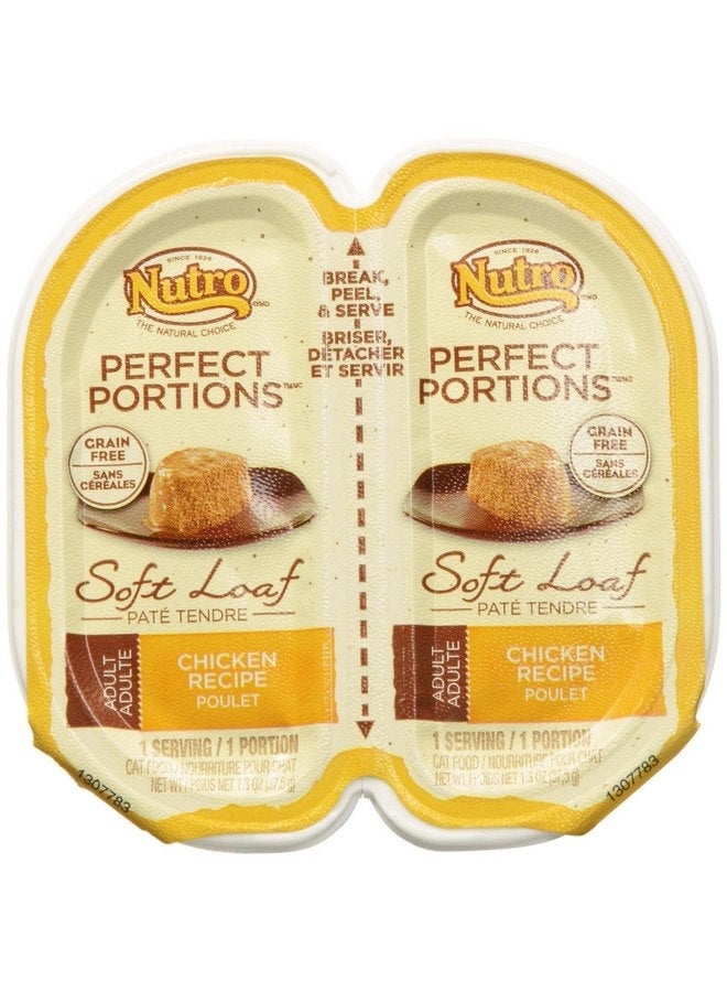 نوترو طعام القطط البالغة بيرفكت بورشنز من نيوترو - رغيف ناعم - دجاج - 2.6 أونصة - 24 قطعة - Image 1