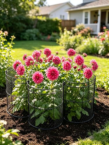 JILLSKY 6 Pack 14"x16" Modular Plant Protection Cloches, Rustproof Chicken Wire Cages for Flowers, Seedlings & Vegetables, Combine to Large Fences for Raised Beds & Patios, Keep Rabbits, Squirrels Out - Image 4