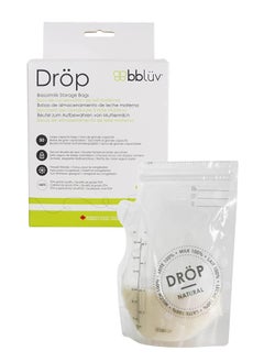 bbluv Dröp Breastmilk Storage Bags – 240ml, Leakproof Double Zip Seal, BPA-Free, Pre-Sterilized, Freezer-Safe, Self-Standing Design, Easy-Pour Spout for Hassle-Free Use | bblüv  - Image 1