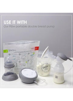 bbluv Dröp Breastmilk Storage Bags – 240ml, Leakproof Double Zip Seal, BPA-Free, Pre-Sterilized, Freezer-Safe, Self-Standing Design, Easy-Pour Spout for Hassle-Free Use | bblüv  - Image 3