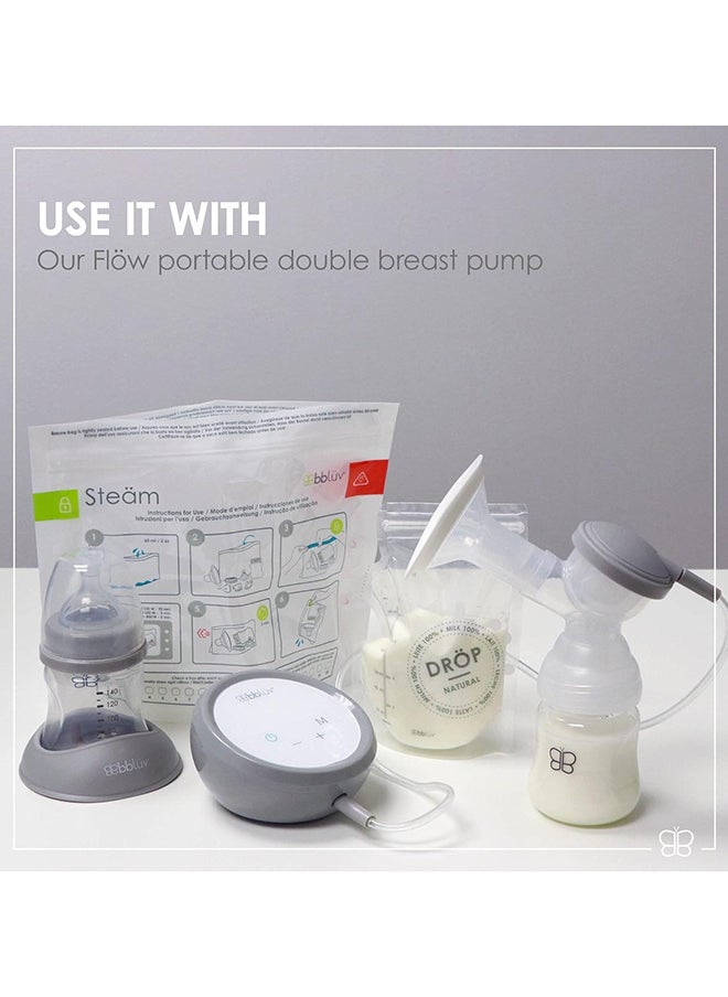 bbluv - Dröp Breastmilk Storage Bags – 240ml, Leakproof Double Zip Seal, BPA-Free, Pre-Sterilized, Freezer-Safe, Self-Standing Design, Easy-Pour Spout for Hassle-Free Use | bblüv - Image 1