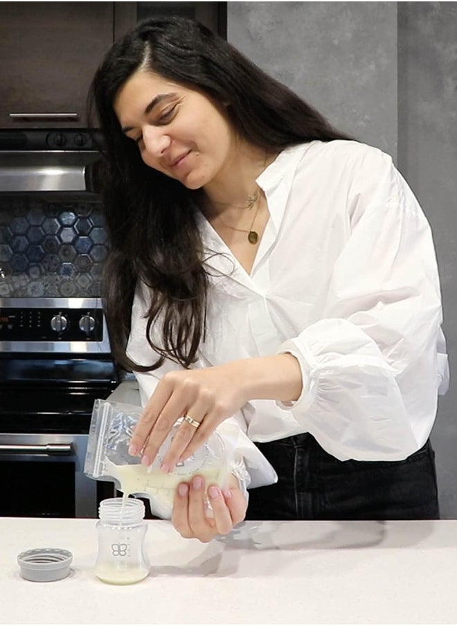 bbluv - Dröp Breastmilk Storage Bags – 240ml, Leakproof Double Zip Seal, BPA-Free, Pre-Sterilized, Freezer-Safe, Self-Standing Design, Easy-Pour Spout for Hassle-Free Use | bblüv - Image 1