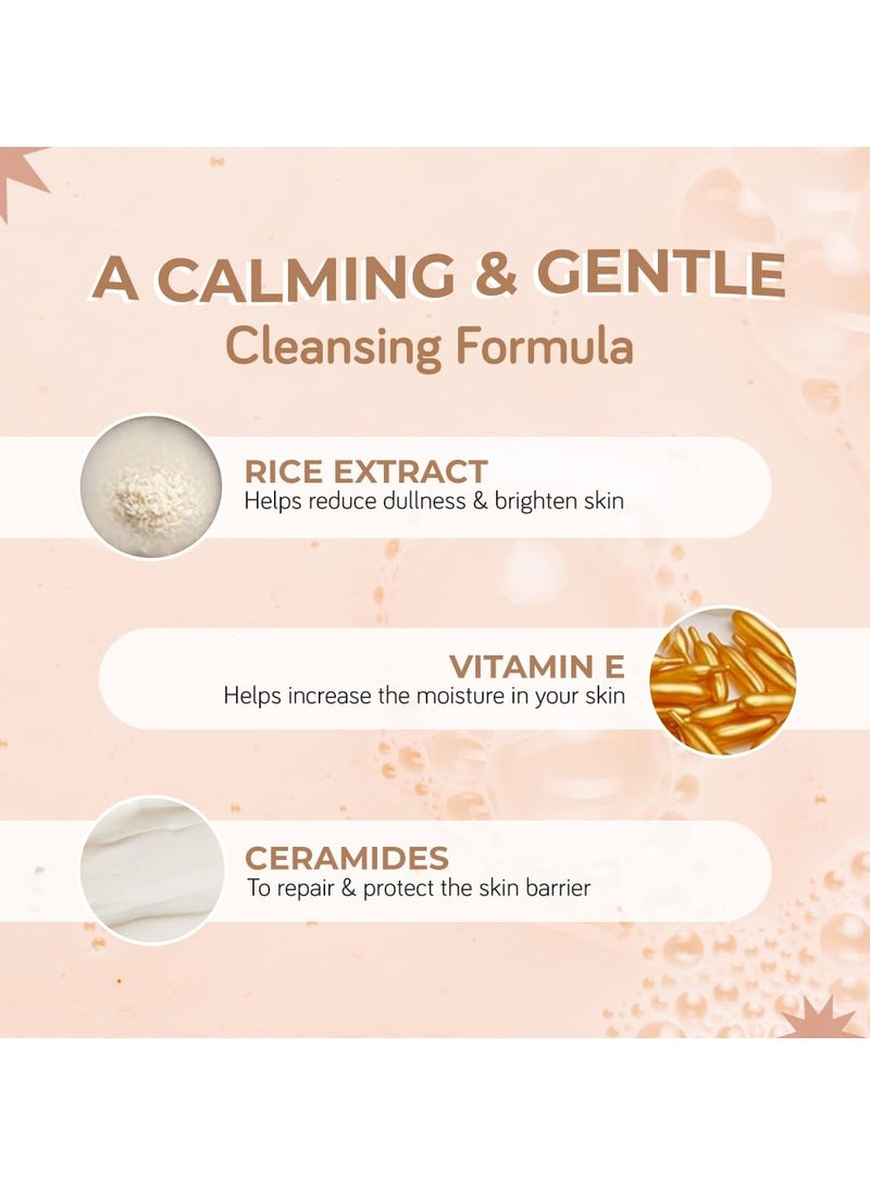  مودي ديرما سوث غسول الوجه ديرما سوث غسول الوجه المرمم للحاجز الواقي من السيراميد وفيتامين E وخلاصة الأرز | غسول الوجه للبشرة المختلطة | غسول الوجه للبشرة الحساسة | بشرة متوهجة | مناسب لجميع أنواع البشرة 120 مل - Image 3