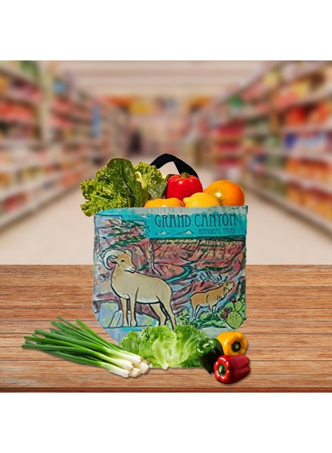 FLIHAUT¬Æ Eco Friendly Large Canvas Tote Bags for Daily Use, Grocery, Shopping Shoulder Bags (15x17.5x6 Inches) (Combo Pack of 2) (Multicolor_41) - Image 3