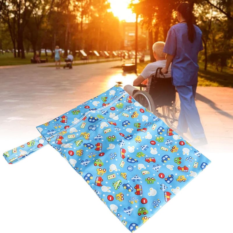 كلاراكو كلاركوا، قطعتين من حقائب الحفاضات القماشية المقاومة للماء والقابلة للغسل، مع حجرات متعددة وجيوب بسحاب لتخزين السفر (28 × 36 سم) - Image 5