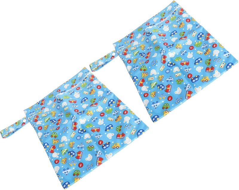 كلاراكو كلاركوا، قطعتين من حقائب الحفاضات القماشية المقاومة للماء والقابلة للغسل، مع حجرات متعددة وجيوب بسحاب لتخزين السفر (28 × 36 سم) - Image 4