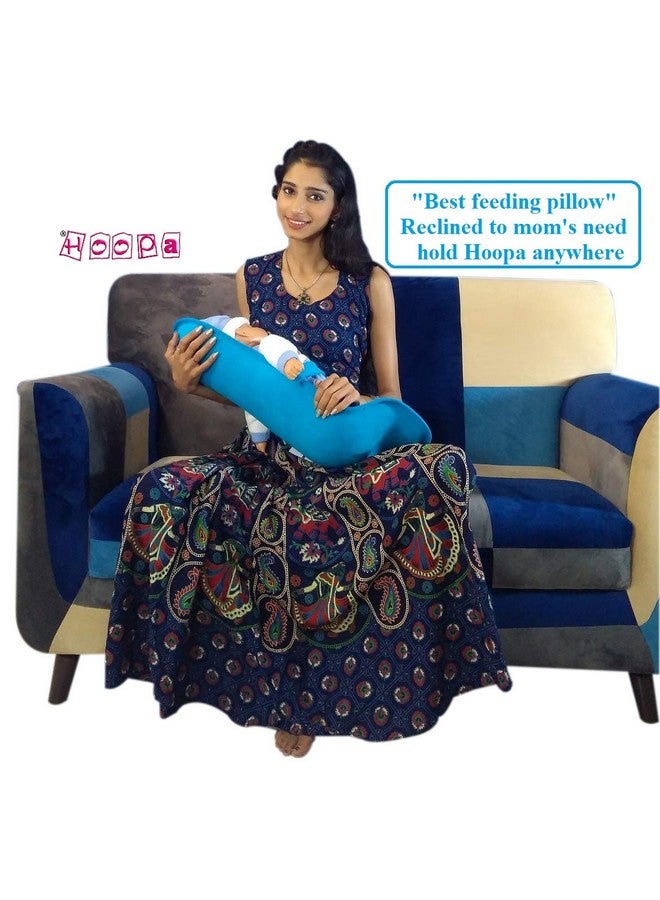 هوبا حاملة أطفال باللون الأزرق الفيروزي | وسادة الرضاعة | حاملة أطفال | حاملة أطفال | حاملة أطفال متكئة - Image 5