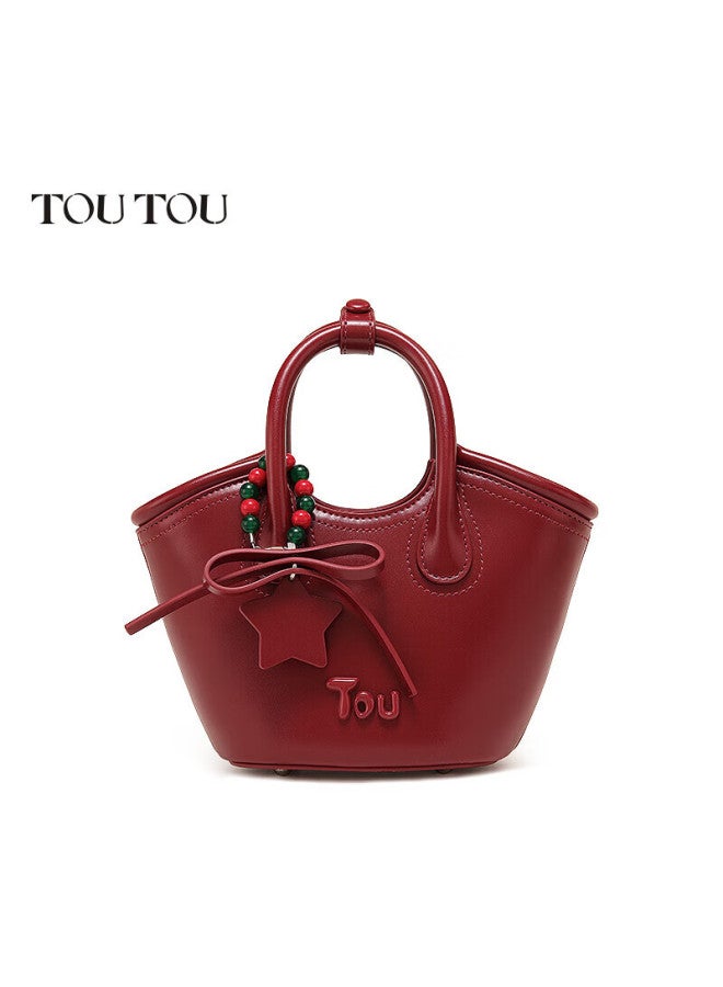 Toutou Handbag For Women, Basket Bag, Red Wedding Bag, Tote Bag, Qixi Valentine's Day Birthday Gift For Girlfriend - Image 2