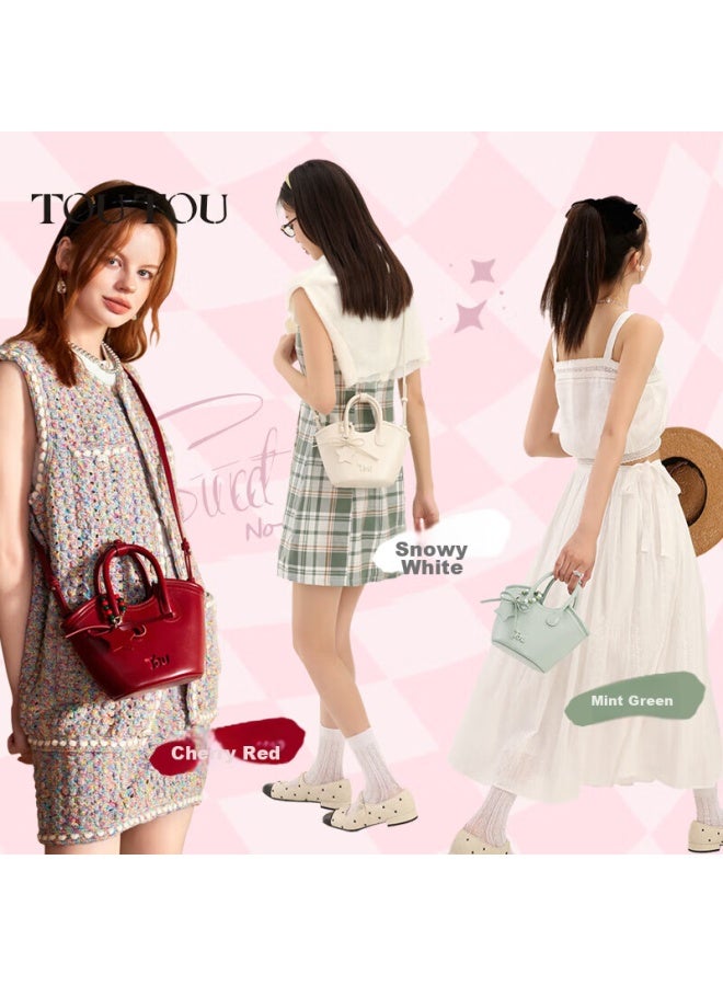 Toutou Handbag For Women, Basket Bag, Red Wedding Bag, Tote Bag, Qixi Valentine's Day Birthday Gift For Girlfriend - Image 1