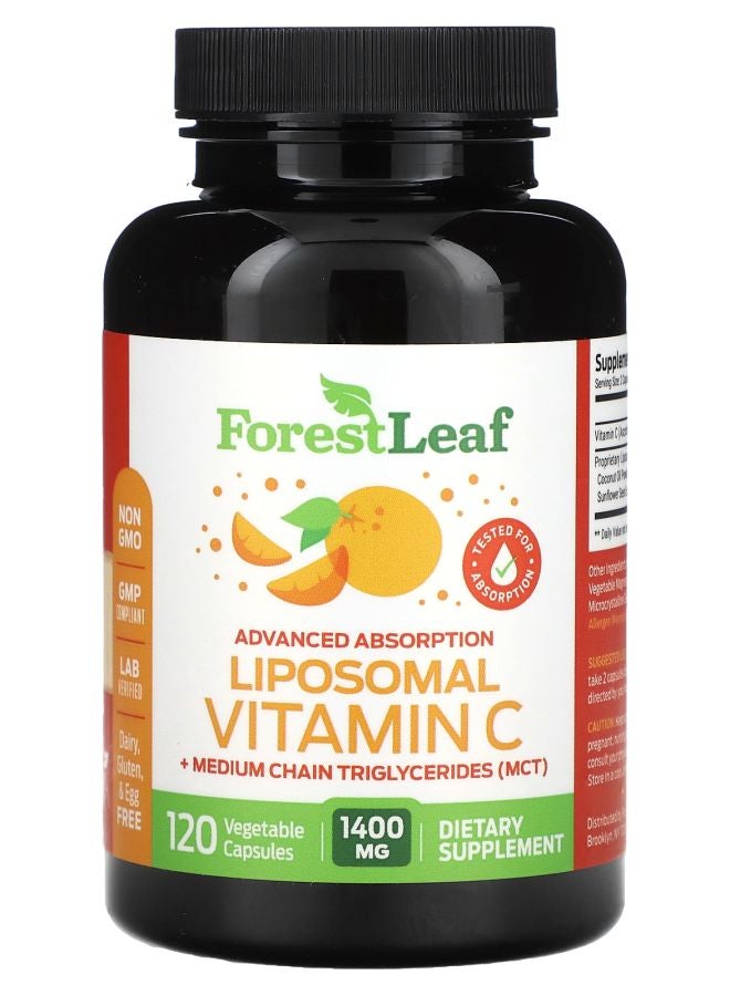 Liposomal Vitamin C 1400 mg 120 Vegetable Capsules (700 mg per Capsule)