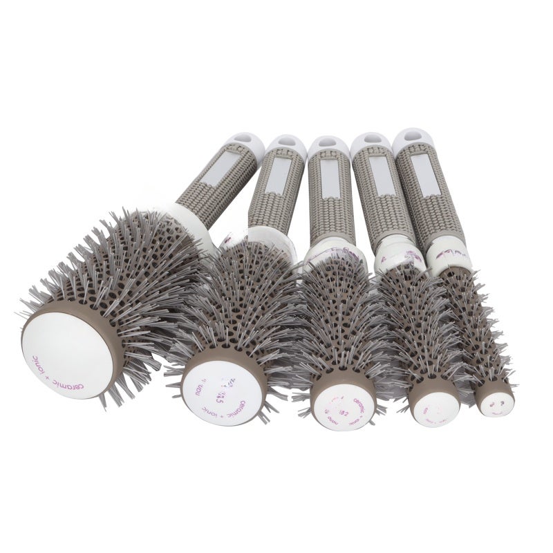 Round Brush Set: Negative Ions Anti-static Nylon Round Brush - Quick Drying Heat Conduction Hairbrush for Home Salon Hairdressing - Image 5