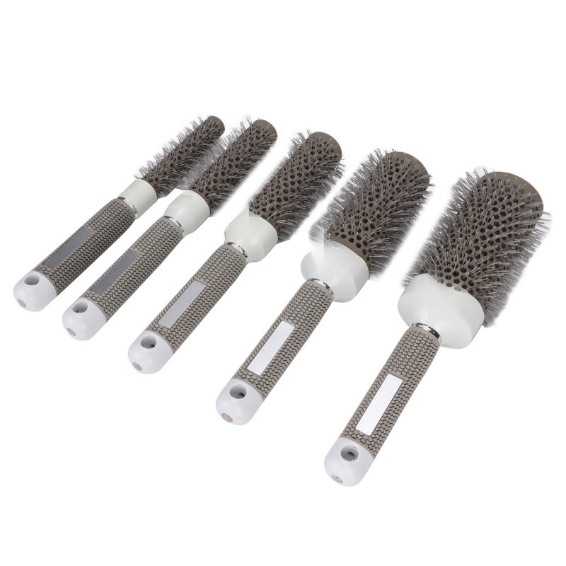 Round Brush Set: Negative Ions Anti-static Nylon Round Brush - Quick Drying Heat Conduction Hairbrush for Home Salon Hairdressing - Image 4