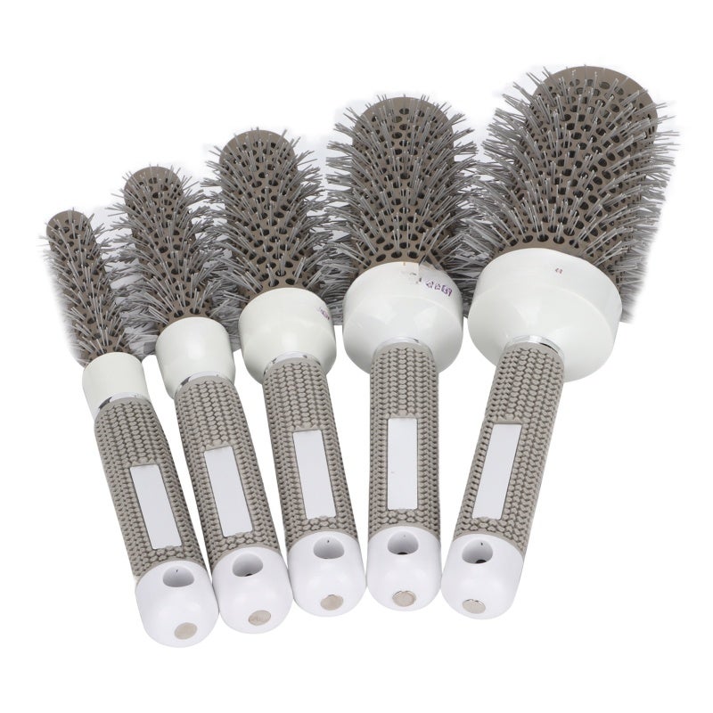 Round Brush Set: Negative Ions Anti-static Nylon Round Brush - Quick Drying Heat Conduction Hairbrush for Home Salon Hairdressing - Image 1
