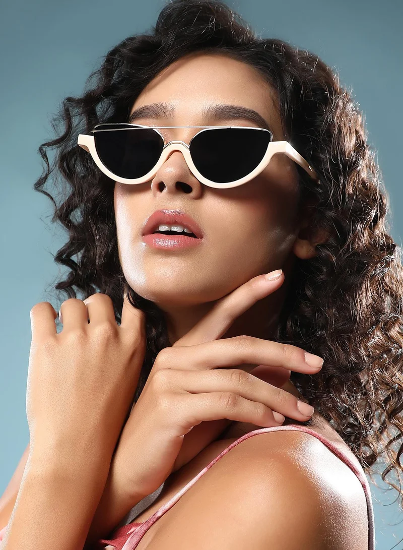 صوص هاوت نظارة شمسية بإطار على شكل عين القط كامل الحواف مع حماية من الأشعة الشمسية للنساء