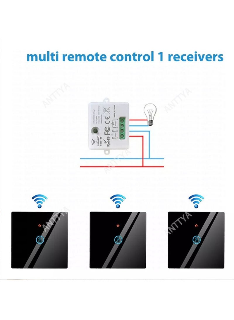 Generic Wireless Light Switch and 433MHz Wall Switch Remote Control Lamp Bulb Fan Switch,110V 220V 230V 240V 10A Relay Receiver  - Image 5