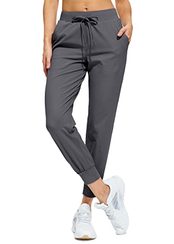 Libin Women's Joggers Pants Athletic Sweatpants with Pockets Running Tapered Casual Dance Pants for Workout,Lounge, Dark Grey L - Image 1
