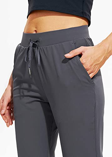 Libin Women's Joggers Pants Athletic Sweatpants with Pockets Running Tapered Casual Dance Pants for Workout,Lounge, Dark Grey L - Image 3
