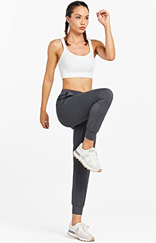 Libin Women's Joggers Pants Athletic Sweatpants with Pockets Running Tapered Casual Dance Pants for Workout,Lounge, Dark Grey L - Image 4