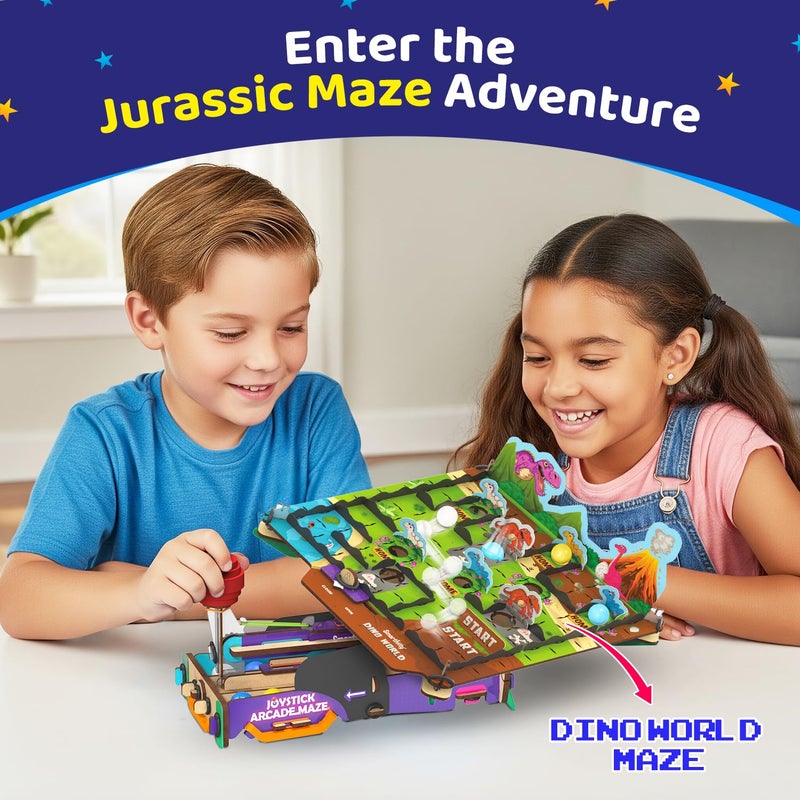 Smartivity لعبة متاهة أركيد بجويستيك للأطفال من 6-14 سنة | مغامرات ثنائية في الفضاء والغابة | هدية عيد ميلاد للأولاد والبنات | ألعاب STEM التعليمية DIY للعلم للأطفال من 6,7,8,9,10,11,12,13,14 سنة - Image 3
