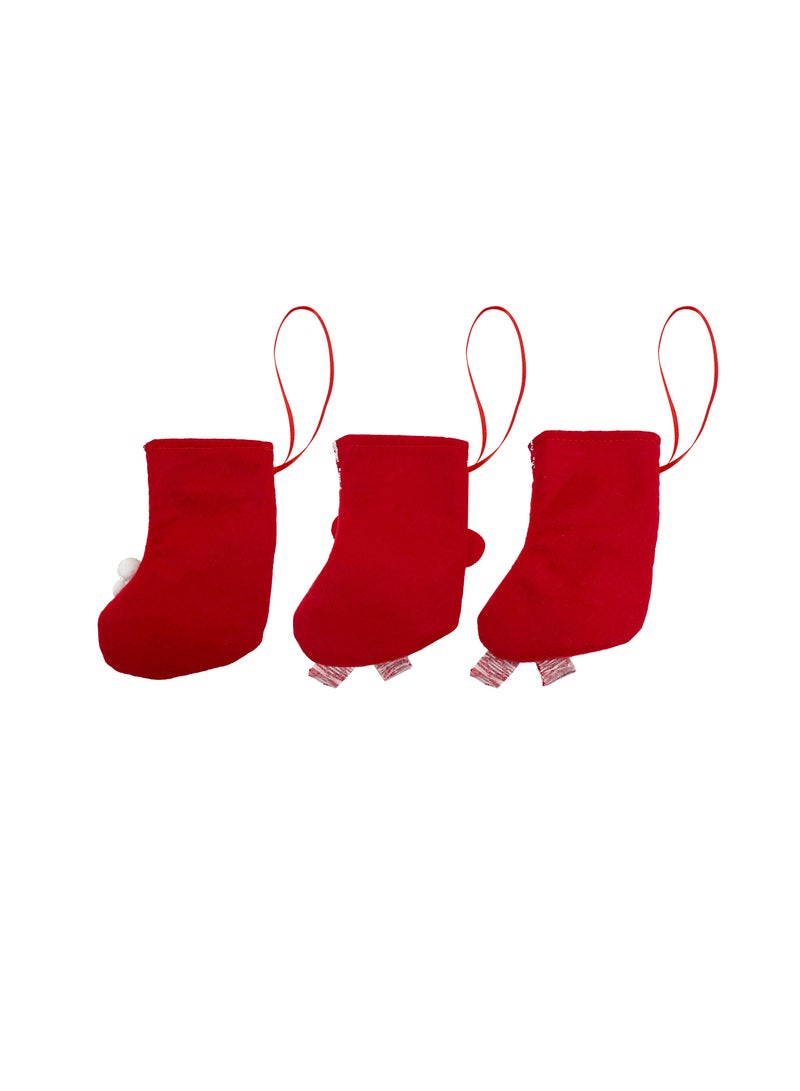 CHRISTMAS MAGIC 3 Pieces Christmas Mini Stocking Asst.16cm - Image 2