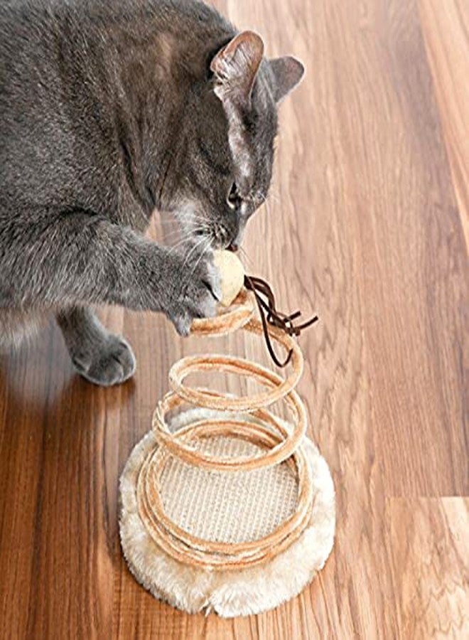 PETLICIOUS & MORE Cat Toy Plush Spring Cat Scratch Board False Mouse Interactive Toys (Color May Very) - Image 4