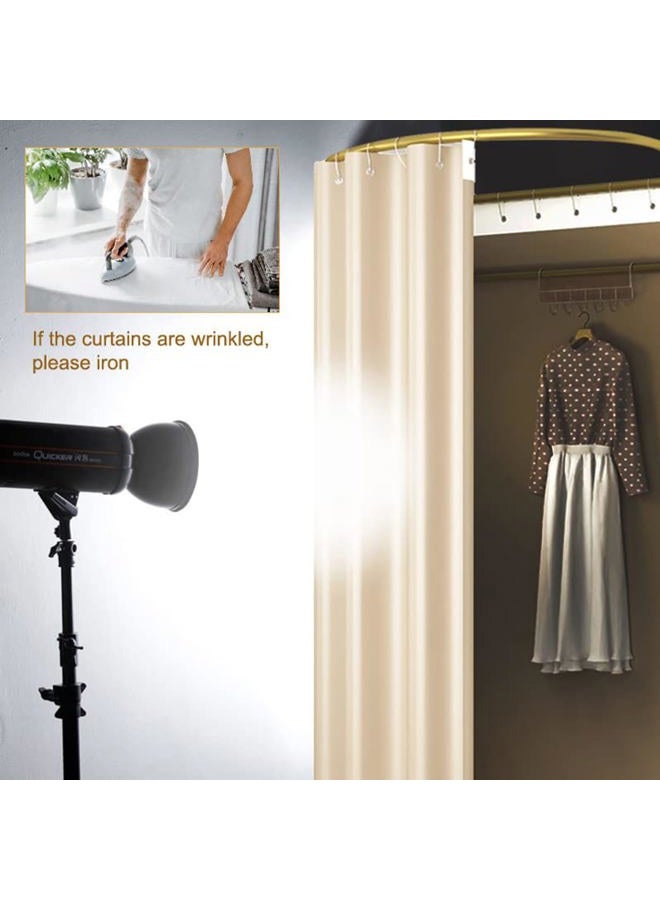 Madamera Clothing Store Fitting Room With Shading Curtain, Portable Temporary Mobile Privacy Protection Dressing Room, Foldable Mall Simple Changing And Display Rack, 200X100X95Cm (Beige) - Image 3
