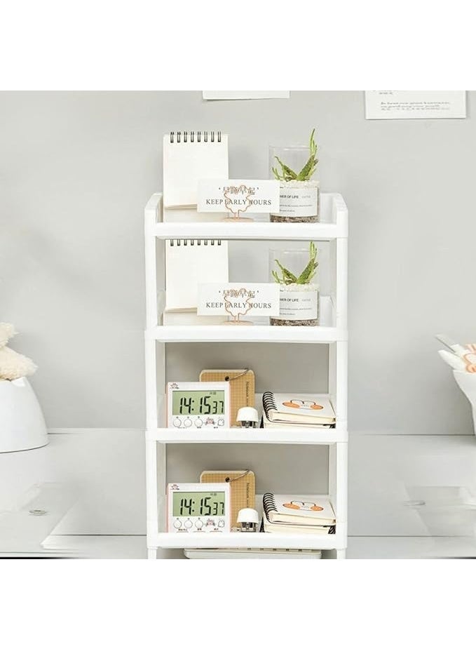 سبيس شوب منظم تخزين متعدد الوظائف للمطبخ والحمام مكون من 4 رفوف رمادي كبير - Image 3