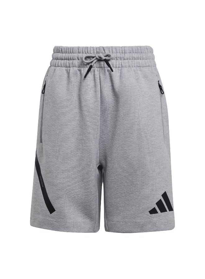 Adidas Adidas J Zne Shorts Grey Training Shorts For Kids Unisex 128  - Image 1