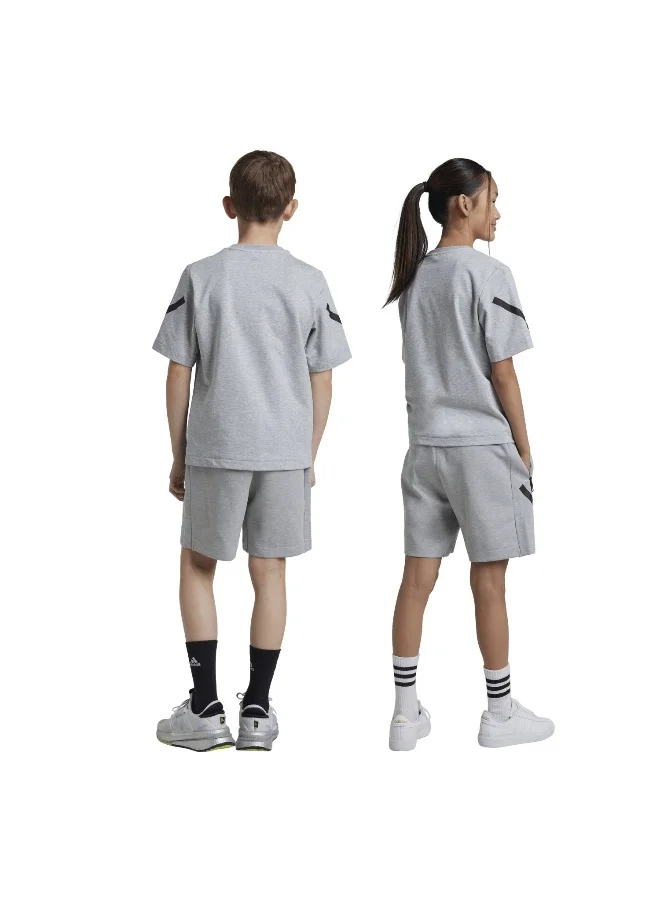 Adidas J Zne Shorts Grey Training Shorts For Kids Unisex 128