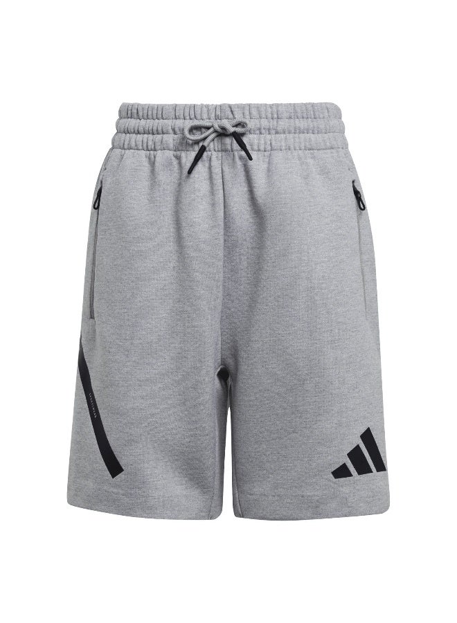 Adidas Adidas J Zne Shorts Grey Training Shorts For Kids Unisex 128  - Image 2