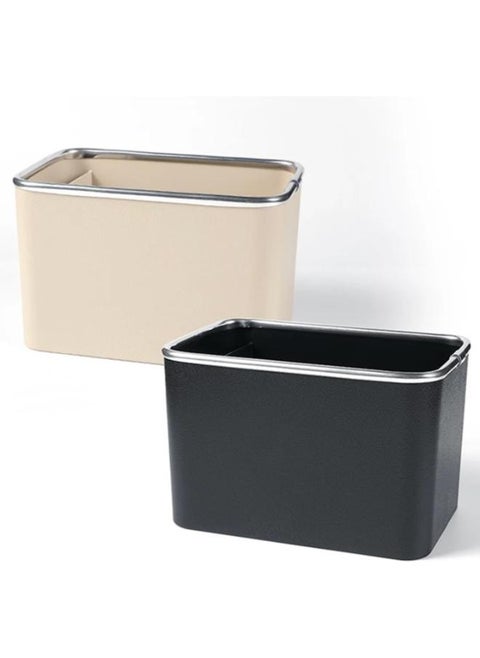 2 Pieces Car 2-in-1 Organizer Storage Box with Cup Holder