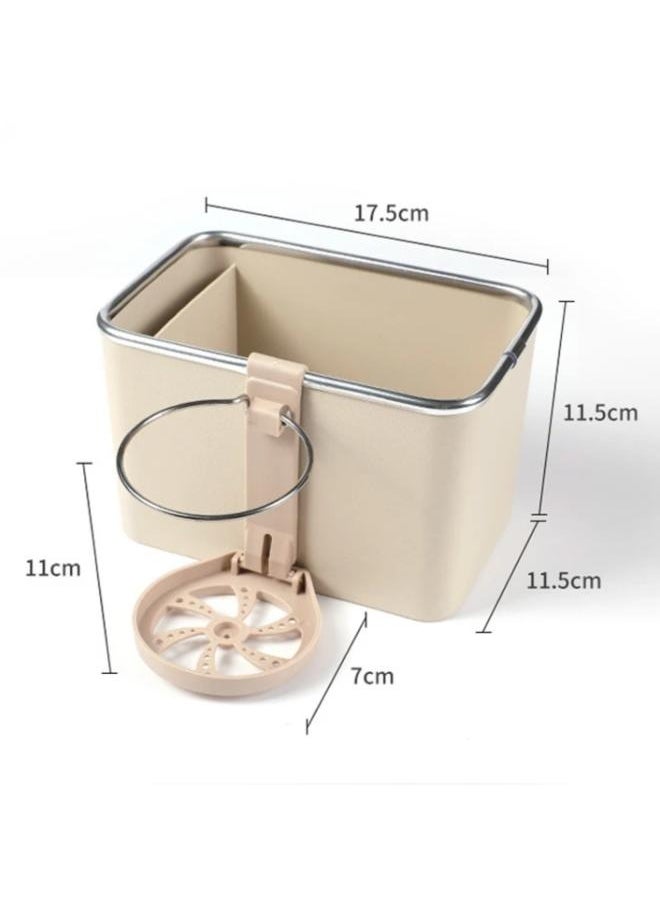 2 Pieces Car 2-in-1 Organizer Storage Box with Cup Holder