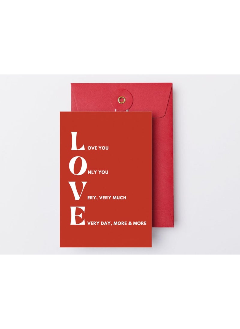 NorthLand Northland LOVE Greeting Card for Valentine's Day, Anniversary, and other special occasions for Girlfriend, Boyfriend, Husband, and Wife | Greeting Card for Anniversary | Valentine Day Greeting Card  - Image 1