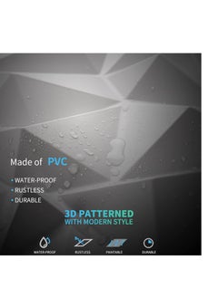 GUDOO 12 Pack 3D Wall Panels 3D Texture Wallpaper Panel Small Diamond Design Decorative Wall Covering 30x30cm White  - Image 3