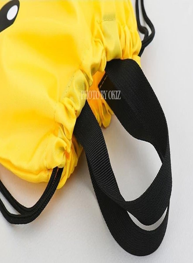Pikachu Drawstring Backpack Gym Sackpack Travel Bag Multi Purpose Bag (Yellow) - Image 5