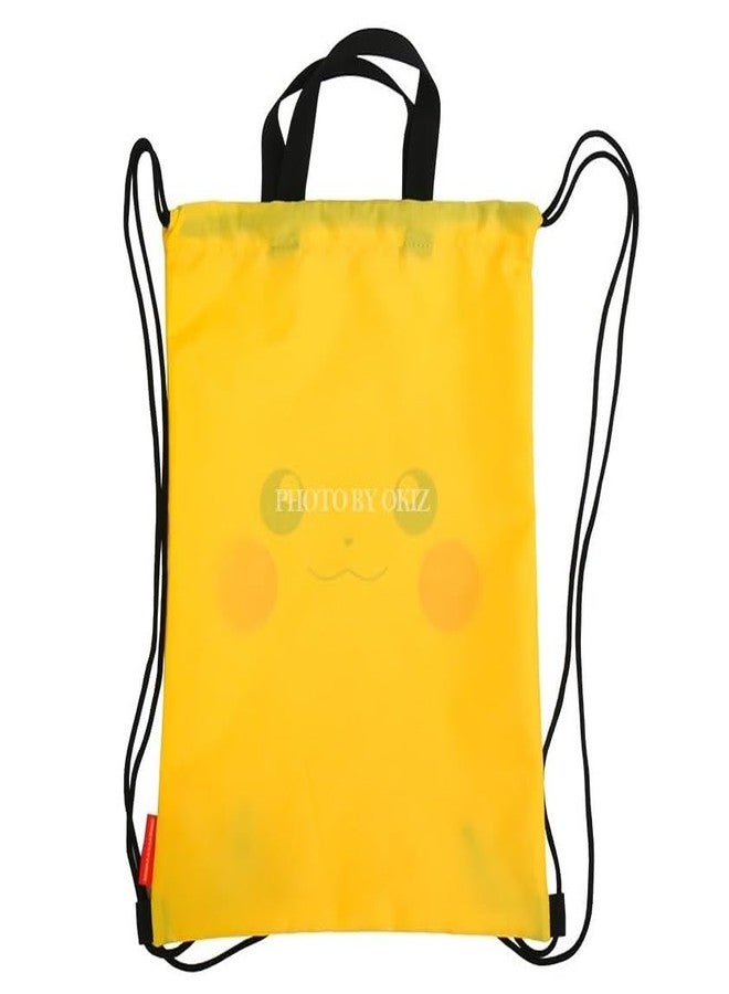 Pikachu Drawstring Backpack Gym Sackpack Travel Bag Multi Purpose Bag (Yellow) - Image 2