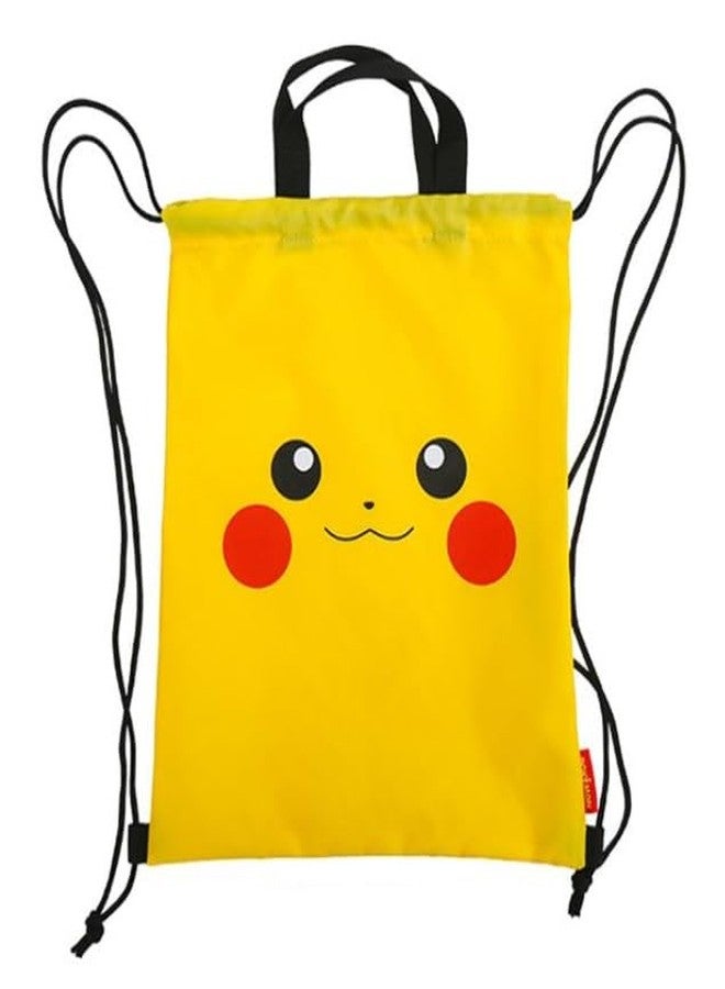 Pikachu Drawstring Backpack Gym Sackpack Travel Bag Multi Purpose Bag (Yellow) - Image 1