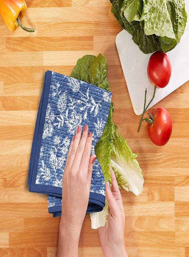 FINGERCRAFT منشفة مطبخ من قماش قطني ناعم 100% عالي الكثافة، مقاس 20 × 30 بوصة، حجم مثالي للاستخدام في المطبخ، طقم من 6 قطع، متعددة الأغراض كمنشفة أطباق ومنشفة بار (مارلو توماس) - Image 3