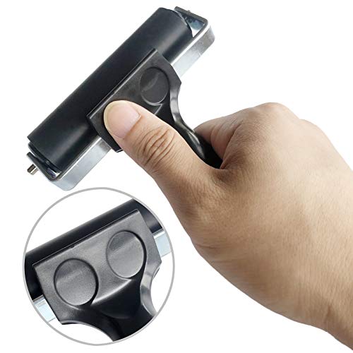 Benvo Rubber Brayer 4 inch Rubber Roller for Printmaking, Painting, Applying Glue, Wallpaper, Block Stamping Anti Skid Construction Tools with Hard Rubber Drum(Black, Classic Version) - Image 4