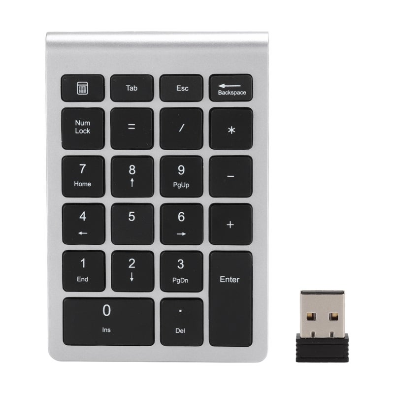لوحة مفاتيح رقمية لاسلكية بـ 22 مفتاح، توصيل وتشغيل عبر USB - أغطية مفاتيح مقصية مريحة للعمل من المنزل والمكتب - Image 1