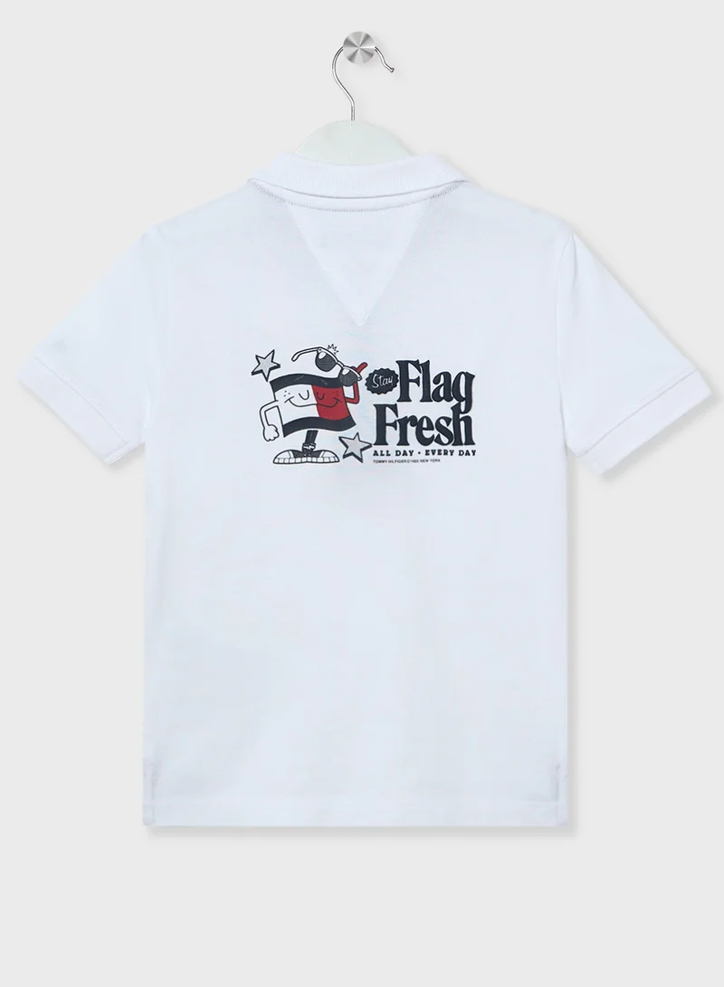 TOMMY HILFIGER Kids Flag Fun Short Sleeve Regular Polo T-Shirt