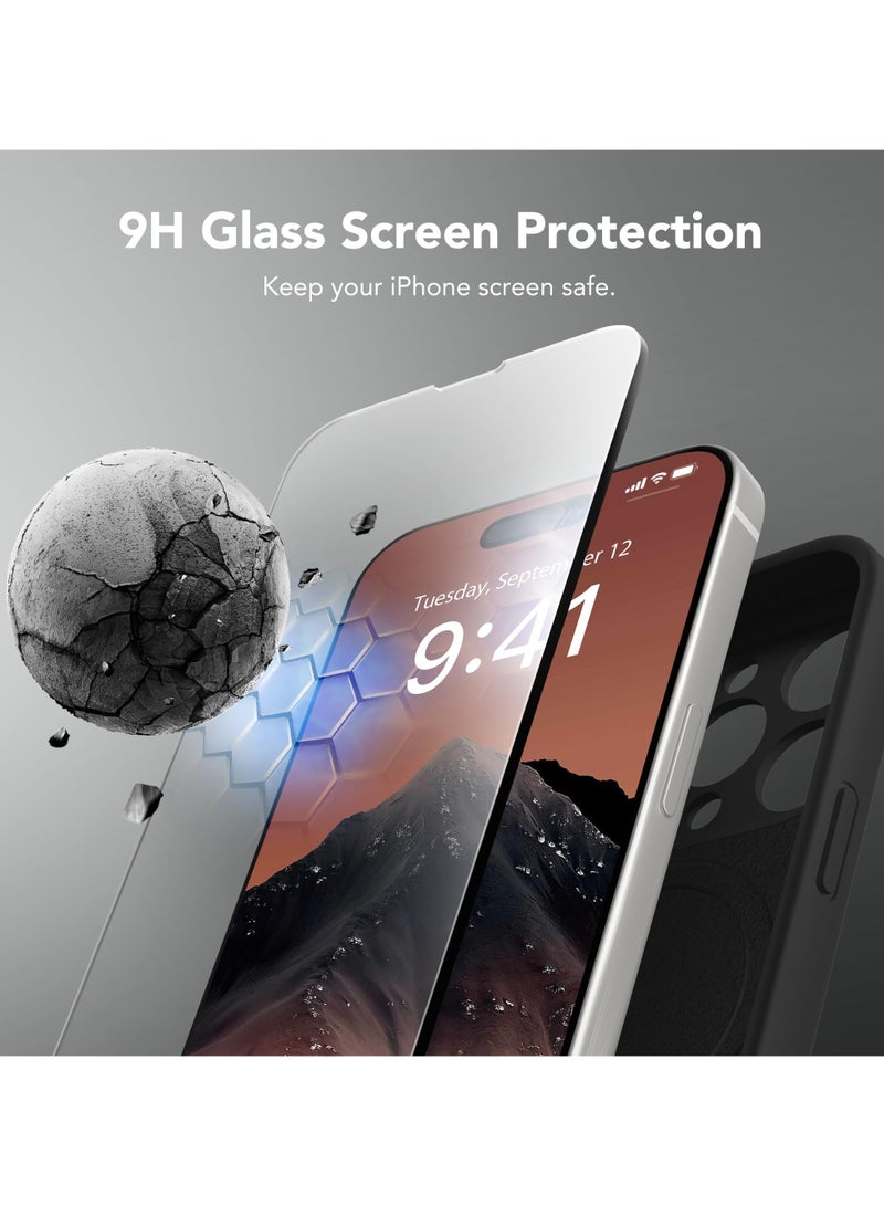 SUYDANBOX Magnetic for iPhone 14 Pro Case, Compatible with MagSafe, [Full Camera Protection][Screen Protector] Silicone Shockproof Protective Phone Case for iPhone 14 Pro 6.1", Black - Image 4