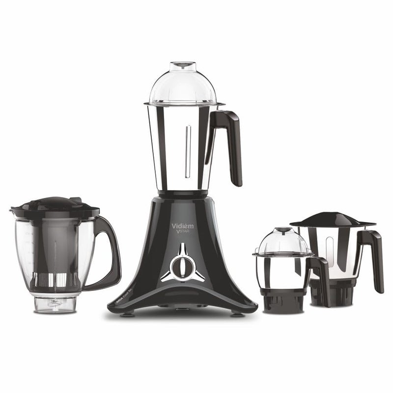 Vidiem Mixer Grinder 618 A VSTAR 1000 watt (Black) with 3 Leakproof Jars & 1 Juicer Mixer Grinder | self-lock for wet & dry spices, chutneys & curries | 2 Years Warranty - Image 1