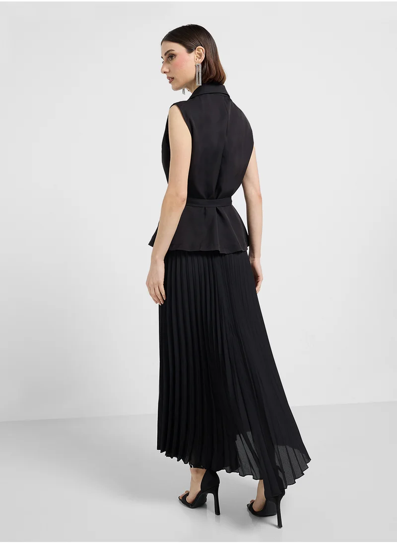 ELLA Sleeveless Dress With Pleats