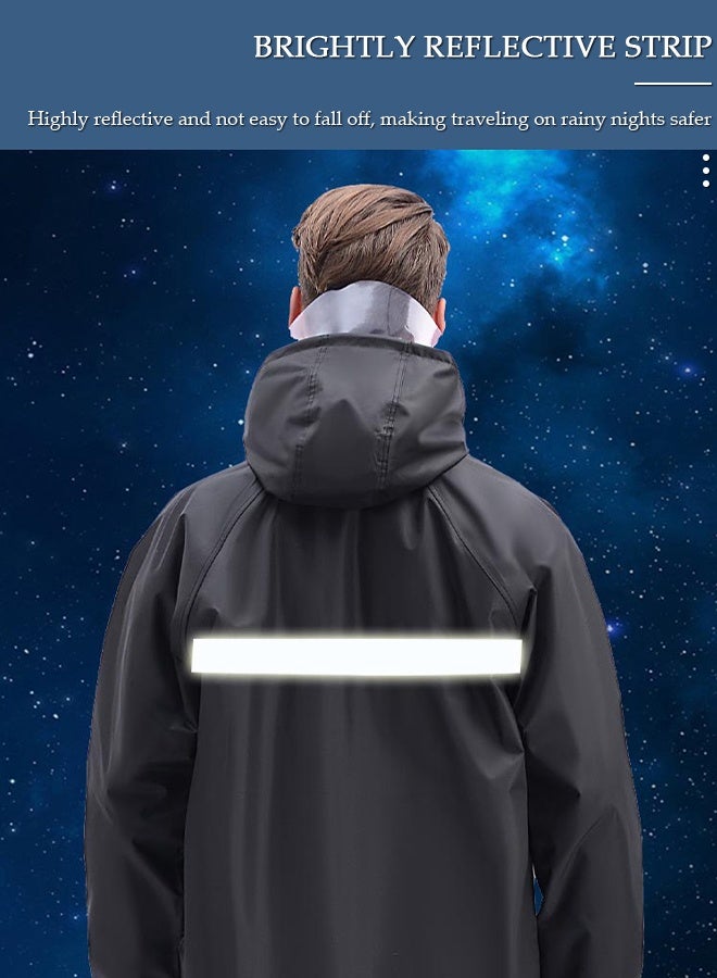 DUNISO Rain Suit Jacket Raincoat Hooded Rain Poncho Lightweight Emergency Jacket Rainwear for Men and Women Outdoor All-Sport Waterproof Breathable Anti-storm - Image 5