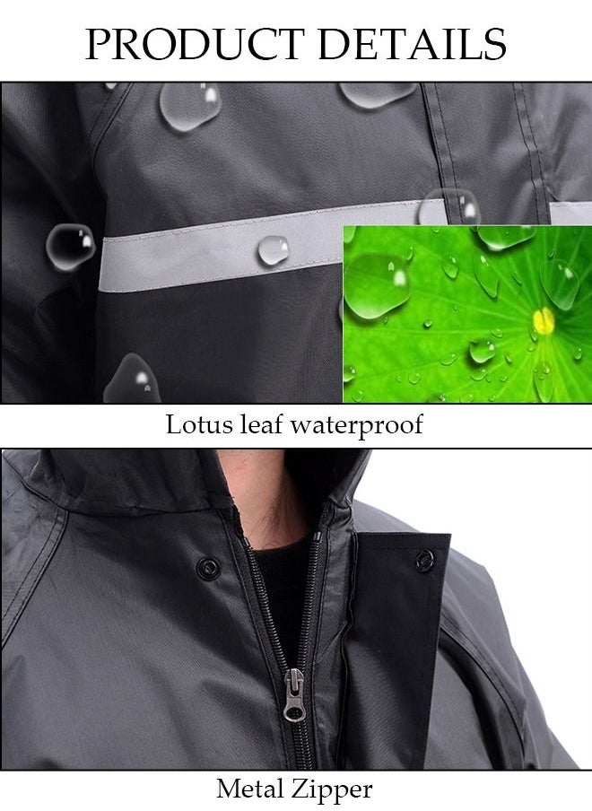 DUNISO - Rain Suit Jacket Raincoat Hooded Rain Poncho Lightweight Emergency Jacket Rainwear for Men and Women Outdoor All-Sport Waterproof Breathable Anti-storm - Image 1