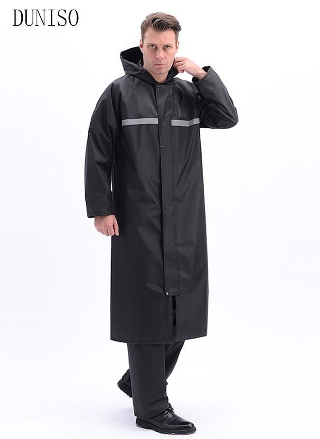 DUNISO - Rain Suit Jacket Raincoat Hooded Rain Poncho Lightweight Emergency Jacket Rainwear for Men and Women Outdoor All-Sport Waterproof Breathable Anti-storm - Image 1