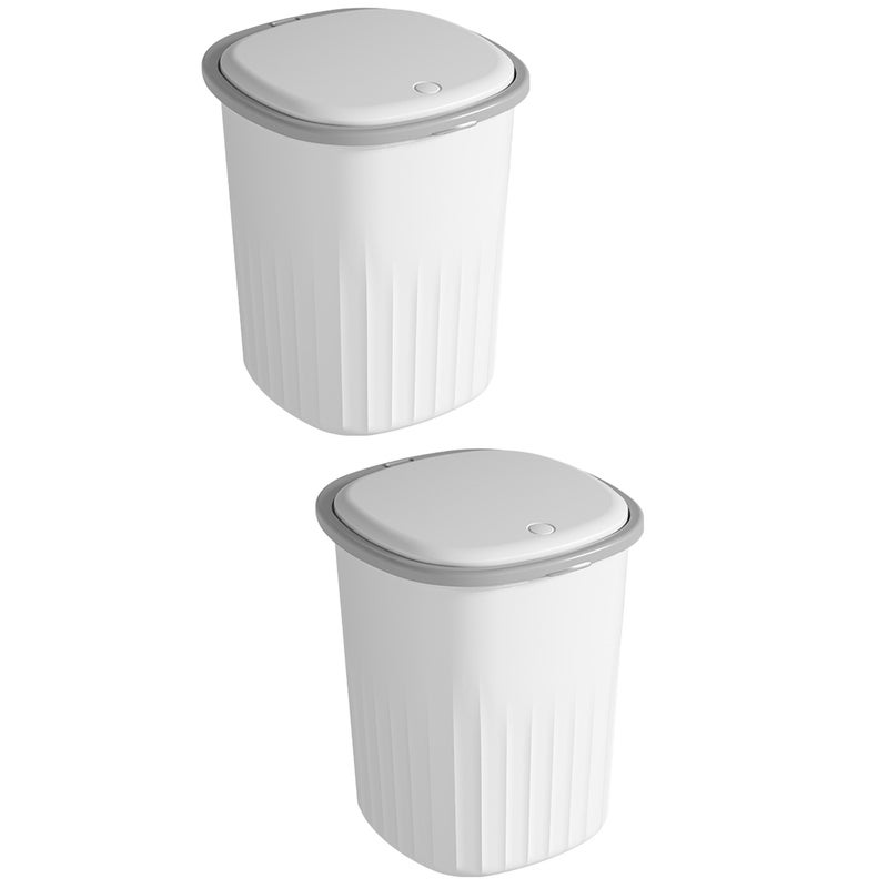 2pcs Trash Can Trash Can Waste Basket Bedroom Bathroom Garbage Bin for Living Room Toilet - Image 1