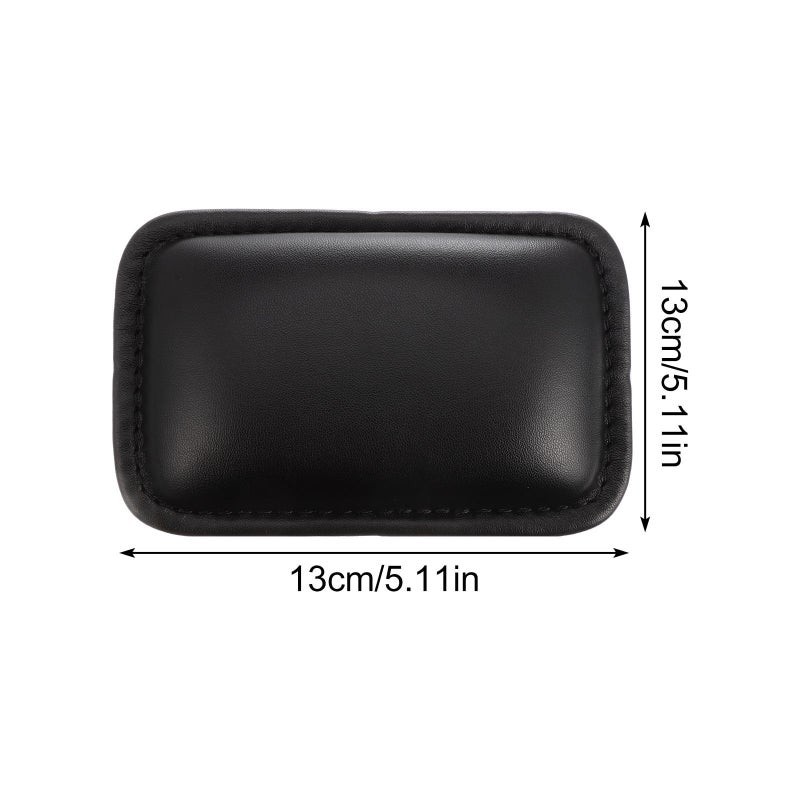 Ergonomic Mouse Wrist Rest And Keyboard Elbow Pad Set Black Pu Leather Office Accessories - Image 3