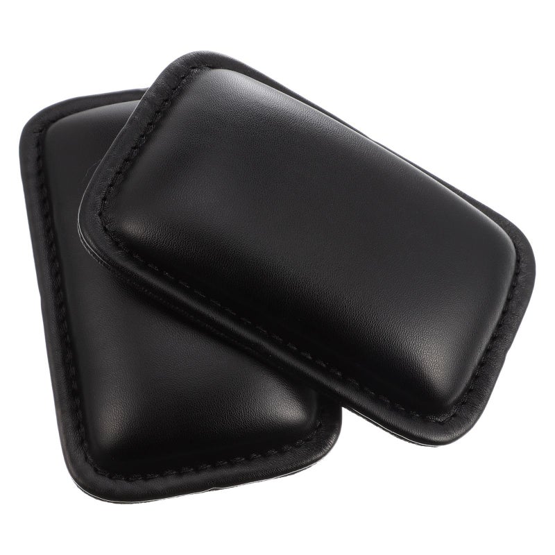 Ergonomic Mouse Wrist Rest And Keyboard Elbow Pad Set Black Pu Leather Office Accessories - Image 2